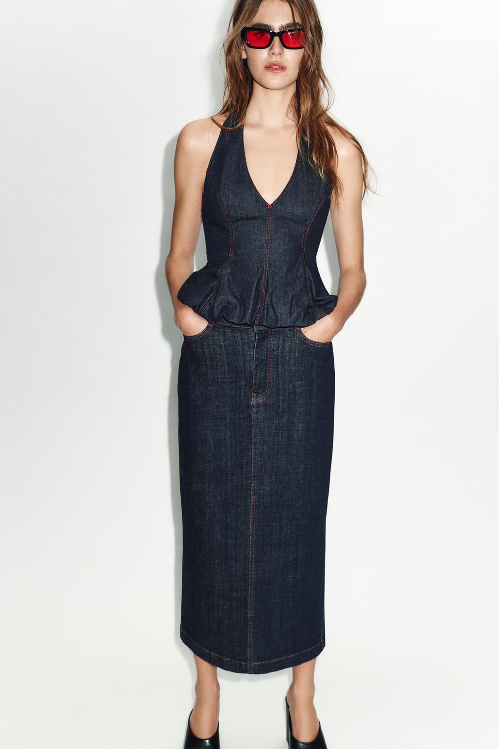 ДЖИНСОВАЯ ЮБКА МИДИ Z1975