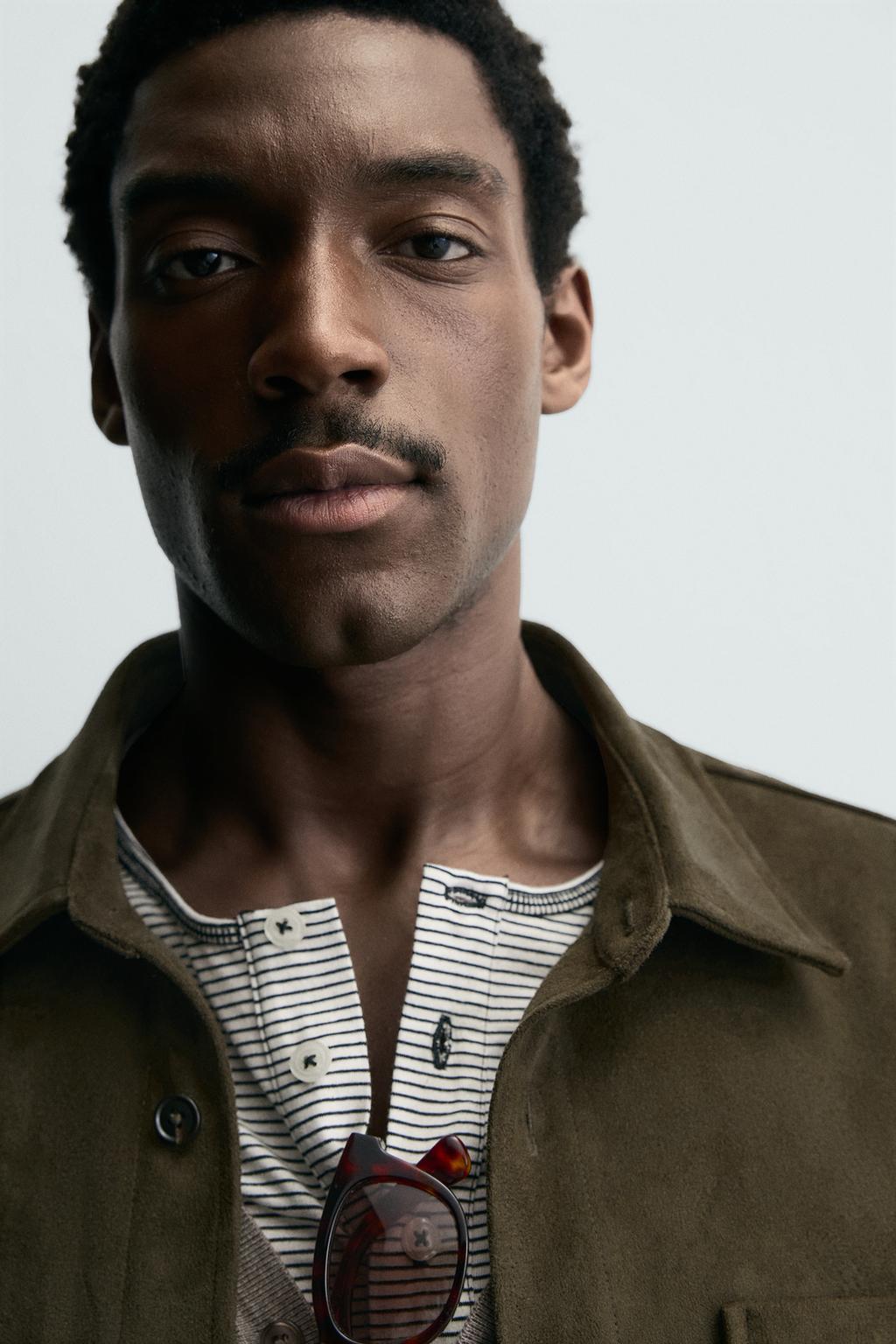 КУРТКА-РУБАШКА ИЗ ИСКУССТВЕННОЙ ЗАМШИ