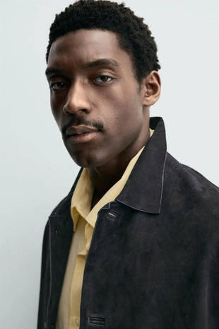 Куртка-рубашка из замши- Заказать в России