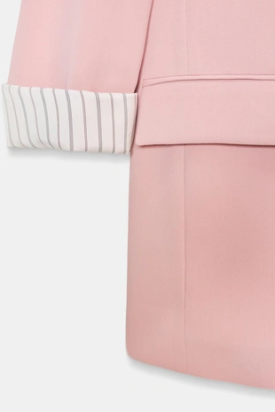 Блейзер с рукавами 3/4 и принтованными манжетами