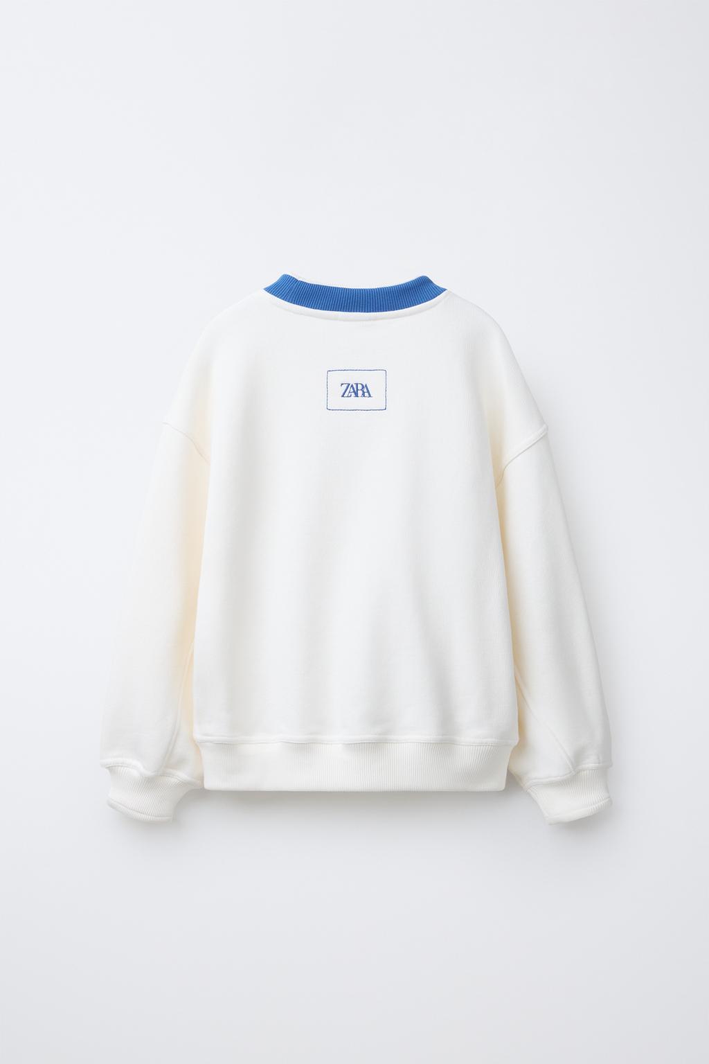 ТОЛСТОВКА С КОНТРАСТНЫМ ВОРОТНИКОМ В РУБЧИК