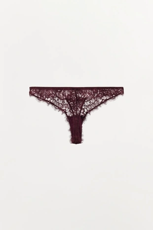 Кружевные трусы-танга- Заказать в России