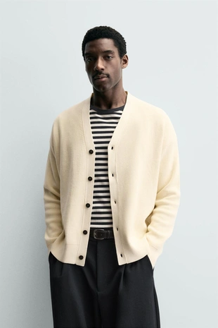 Кардиган из рельефного хлопка ORIGINS