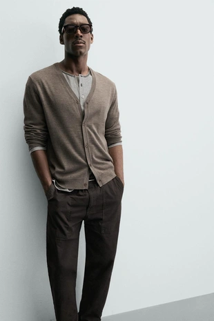 Кардиган из 100% шерсти- Заказать в России