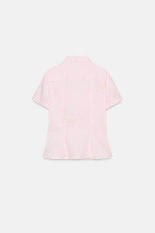 Приталенная рубашка из поплина- Заказать в России