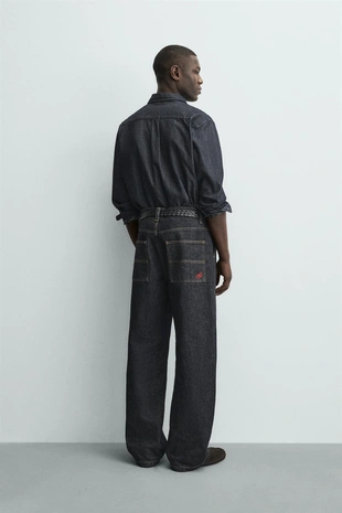 Джинсы чинос с вышивкой в виде сердец- Заказать в России