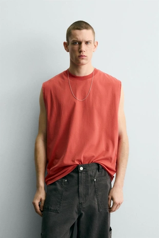 Майка с эффектом потертости- Заказать в России