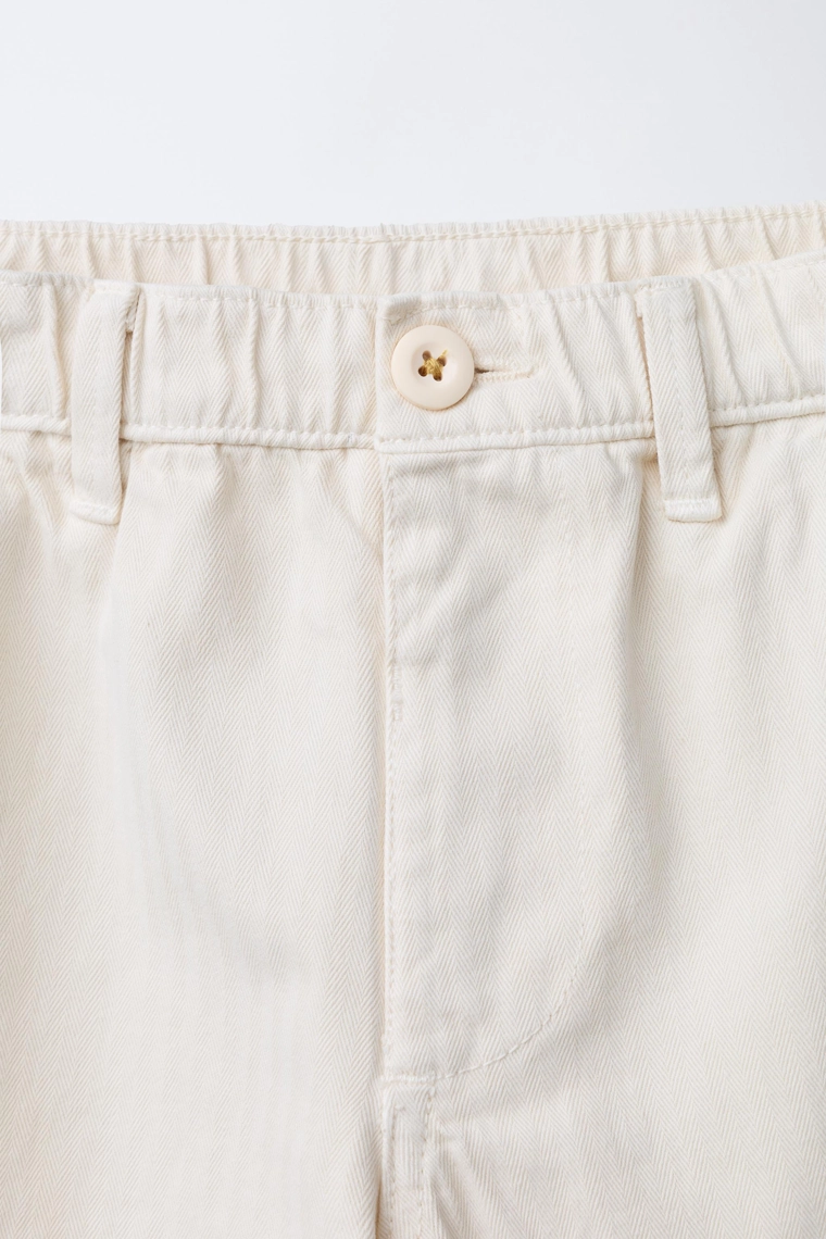 Брюки-карго в мелкую рогожку