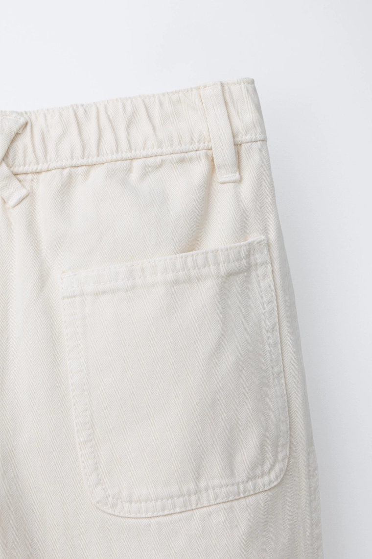 Брюки-карго в мелкую рогожку