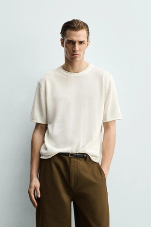 Трикотажная футболка из вискозного микса- Заказать в России