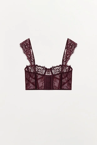 Кружевной бюстгальтер на косточках- Заказать в России