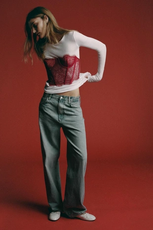 Кружевной корсет на косточках- Заказать в России