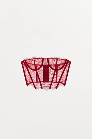 Кружевной корсет на косточках- Заказать в России