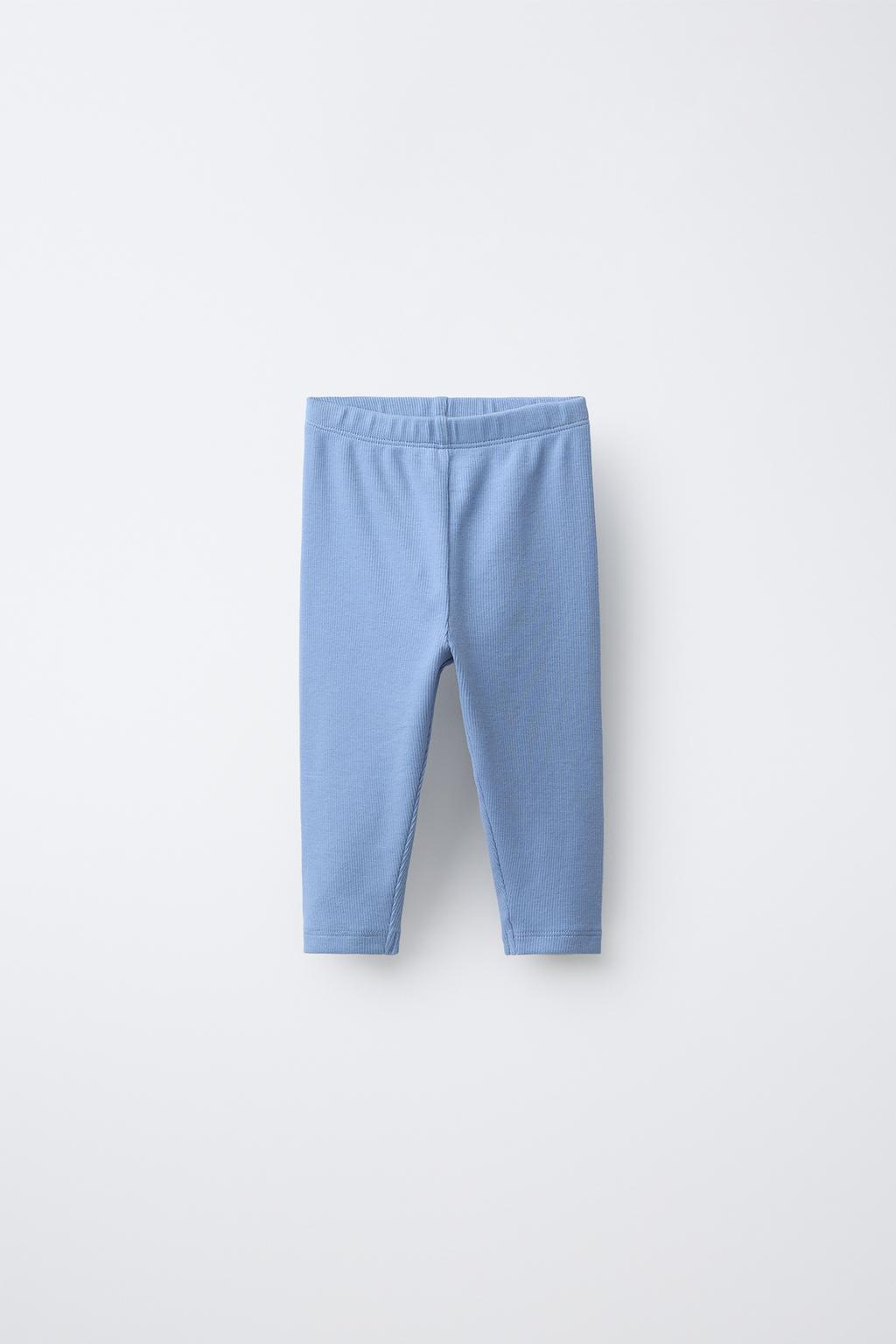 НАБОР ИЗ ДВУХ ОДНОТОННЫХ ЛЕГИНСОВ В РУБЧИК