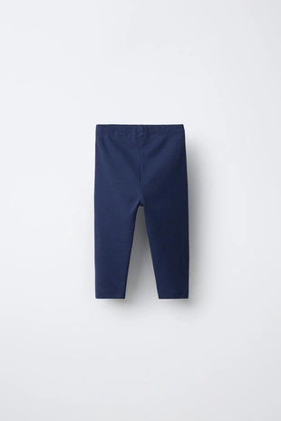 Набор из двух однотонных легинсов в рубчик- Заказать в России