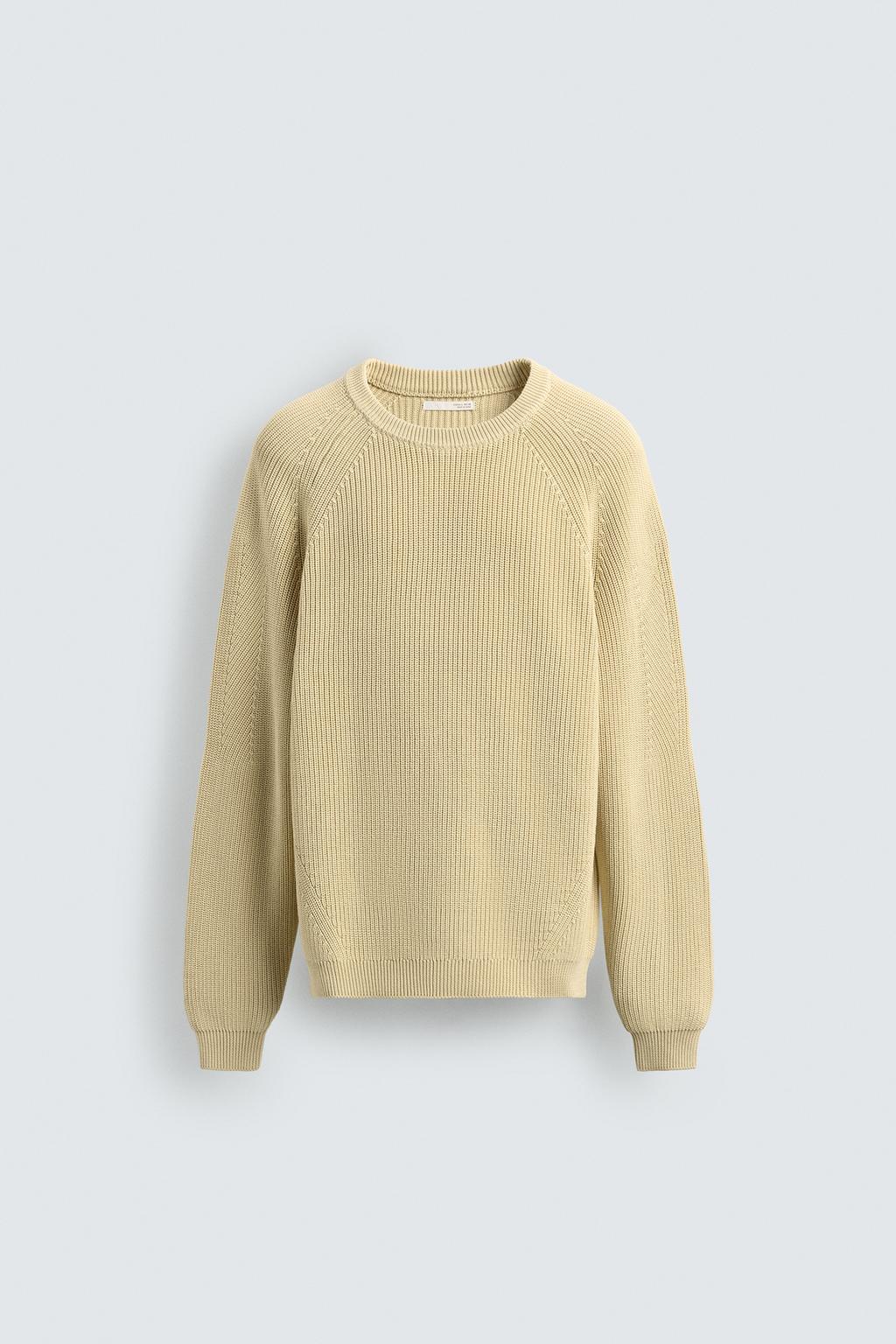 СВИТЕР ИЗ РЕЛЬЕФНОЙ ТКАНИ В РУБЧИК