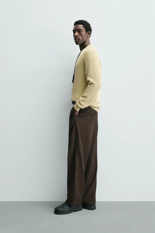 Свитер из рельефной ткани в рубчик- Заказать в России