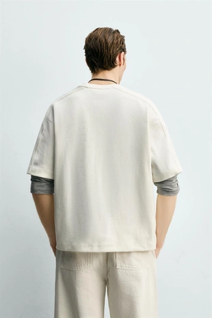 White | 5584/481/250 - Zara Толстовка из компактной рельефной ткани