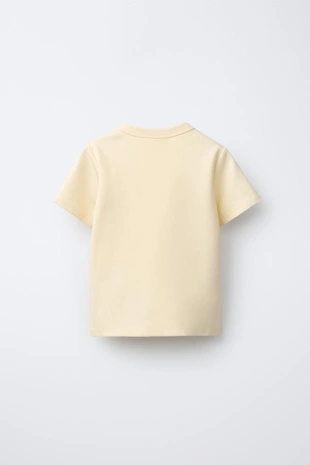 Однотонная футболка из трикотажа INTERLOCK