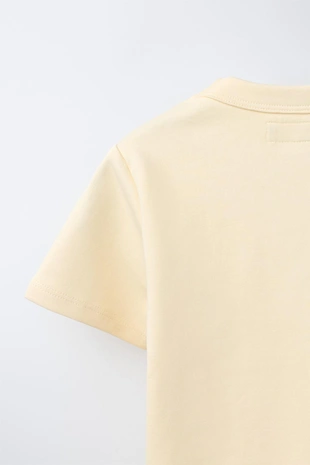 Однотонная футболка из трикотажа INTERLOCK