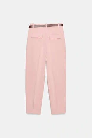 Брюки с защипами и ремнем- Заказать в России