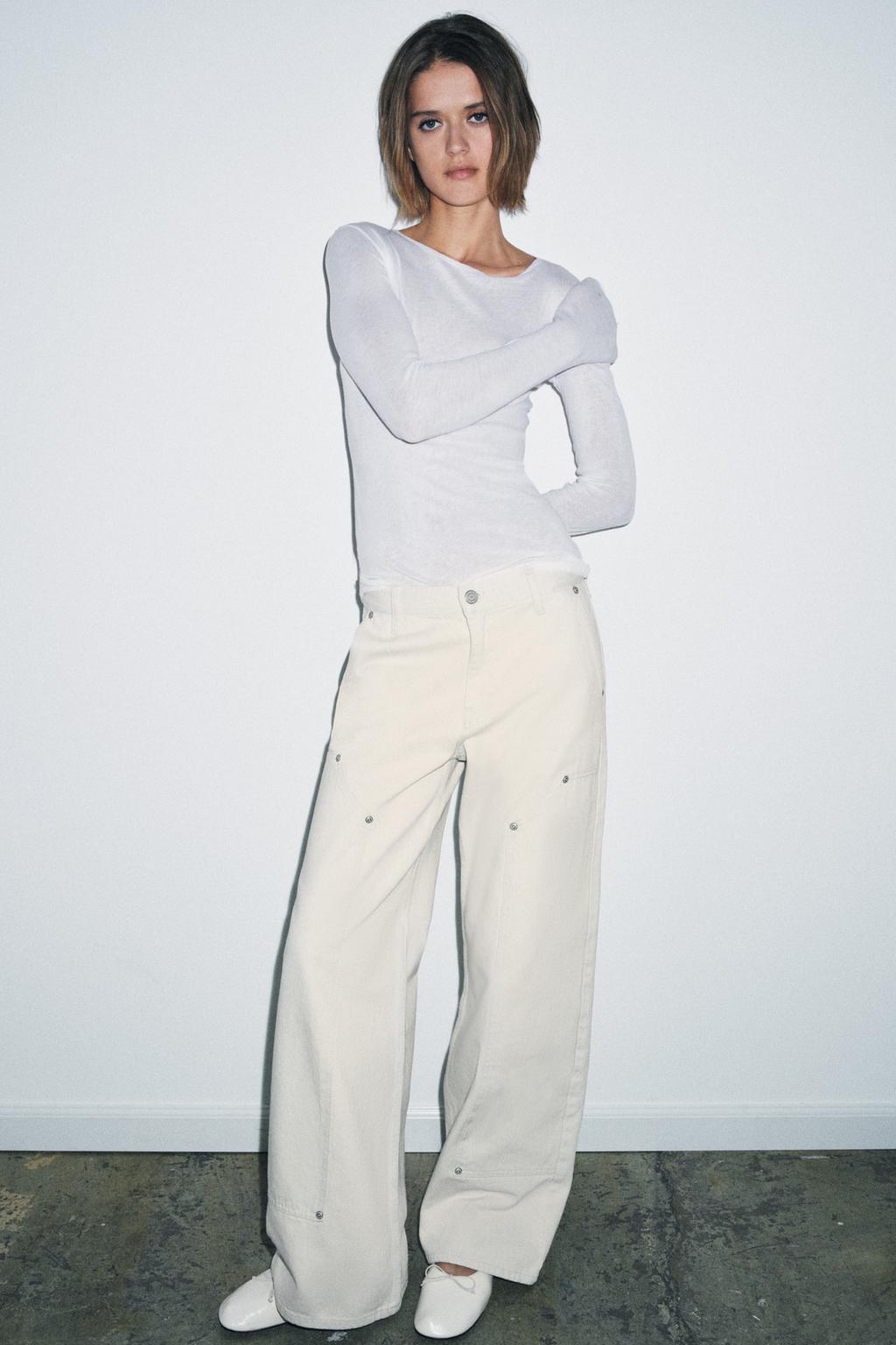 ДЖИНСЫ ZW COLLECTION СО СРЕДНЕЙ ПОСАДКОЙ И ХЛЯСТИКОМ