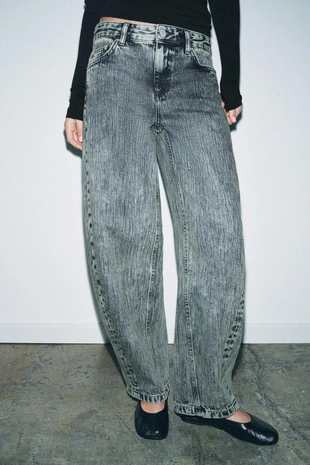 Джинсы ZW COLLECTION RELAXED BALLOON со средней посадкой- Заказать в России