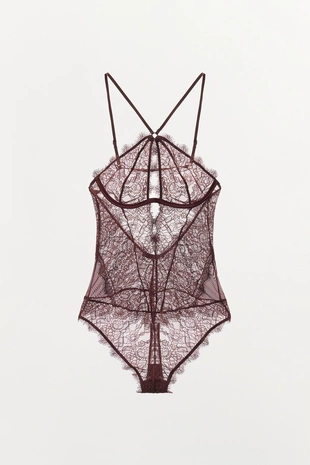 Кружевное боди халтер- Заказать в России
