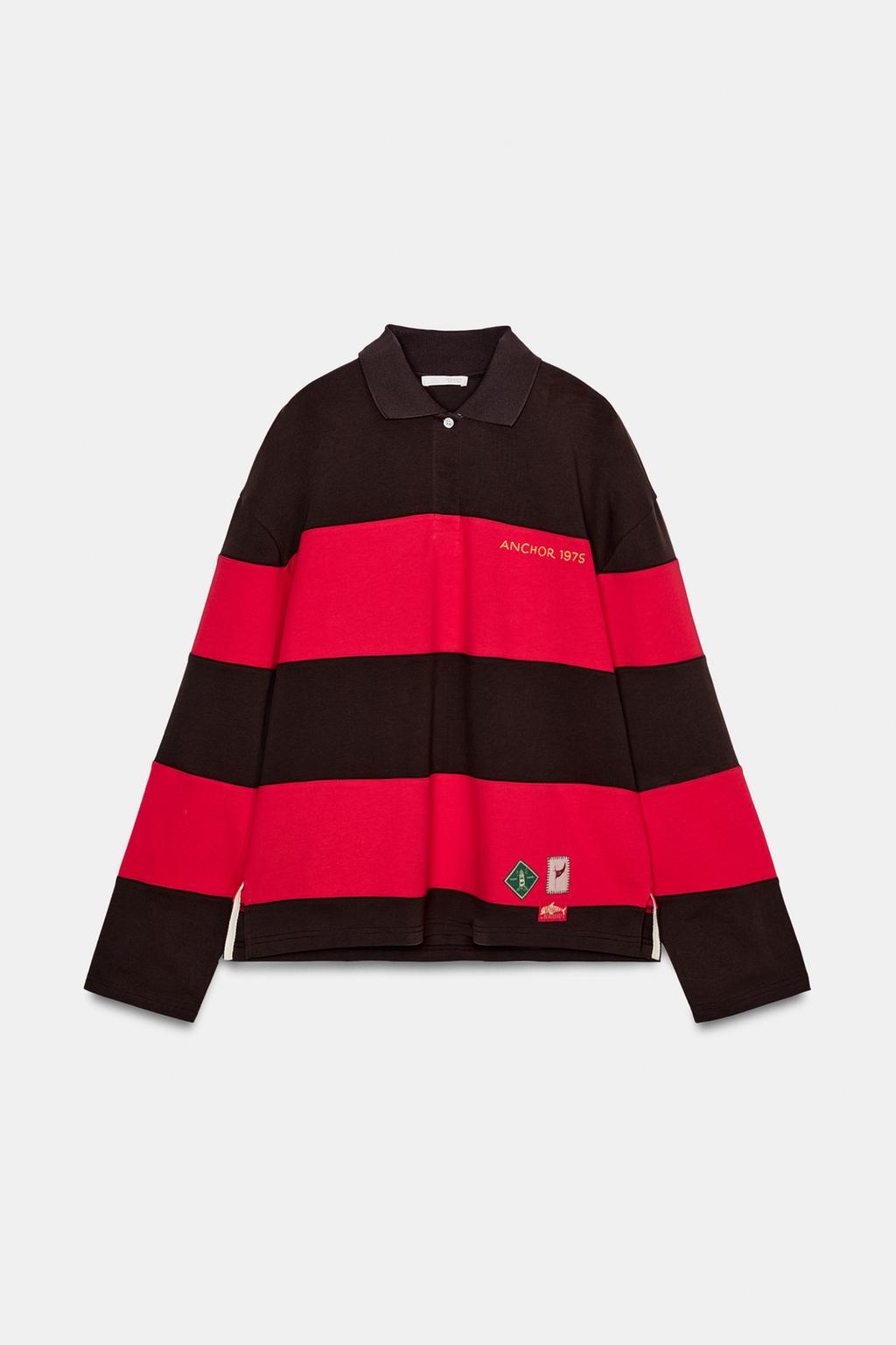 ПОЛО В ПОЛОСКУ С НАШИВКАМИ