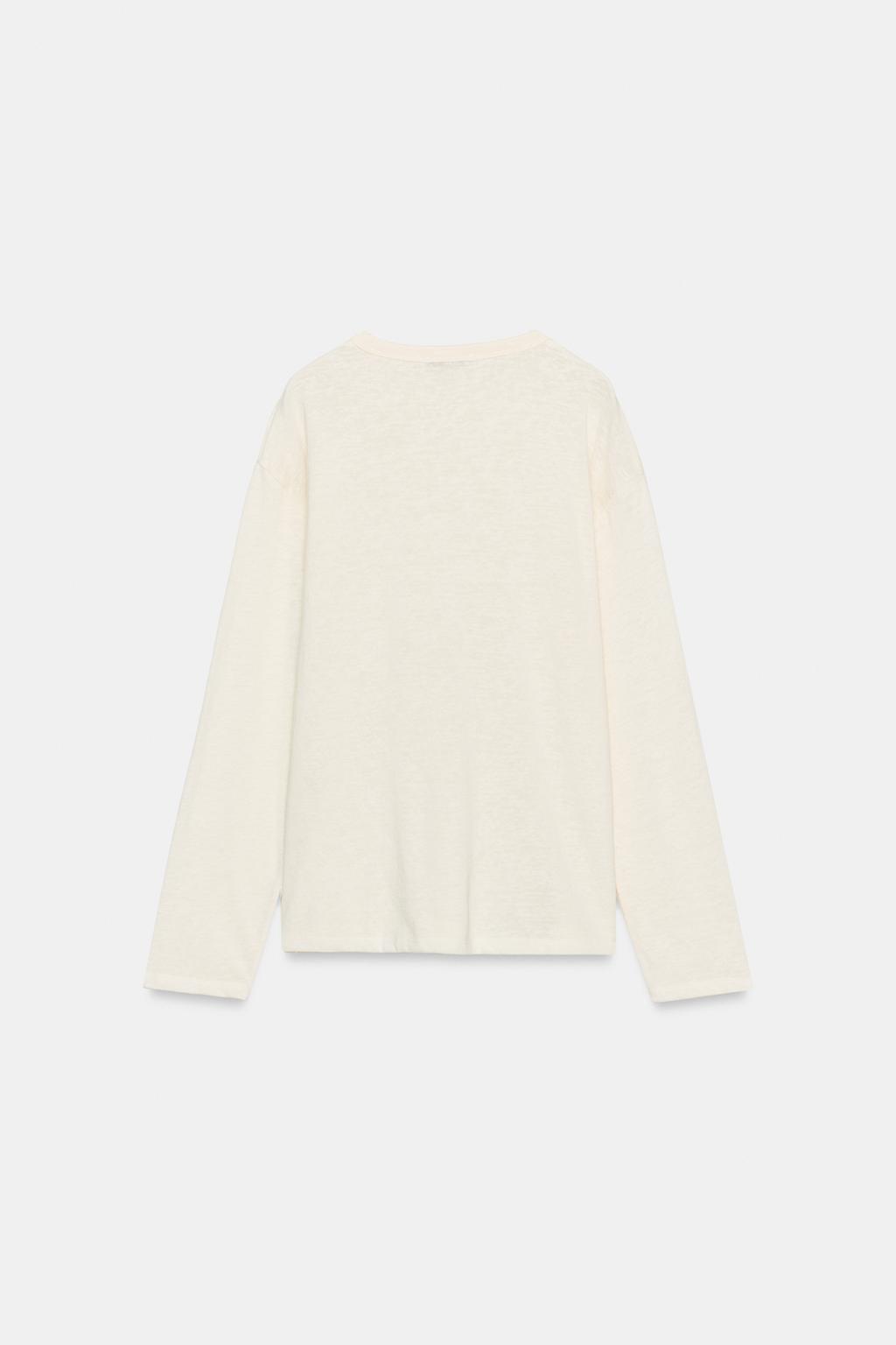 ФУТБОЛКА В СТИЛЕ РУСТИК С ДЛИННЫМИ РУКАВАМИ