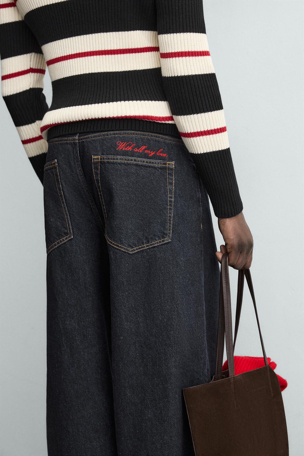 ДЖИНСЫ BALLOON FIT С ВЫШИВКОЙ CUPIDO