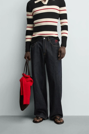 Джинсы BALLOON FIT с вышивкой CUPIDO- Заказать в России