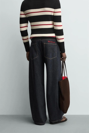 Джинсы BALLOON FIT с вышивкой CUPIDO- Заказать в России