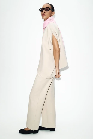 Накидка асимметричного кроя из интерлока- Заказать в России