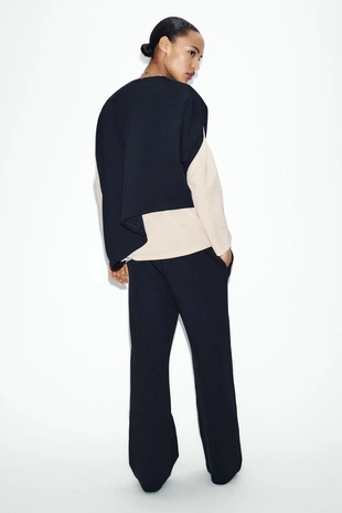 Накидка асимметричного кроя из интерлока- Заказать в России