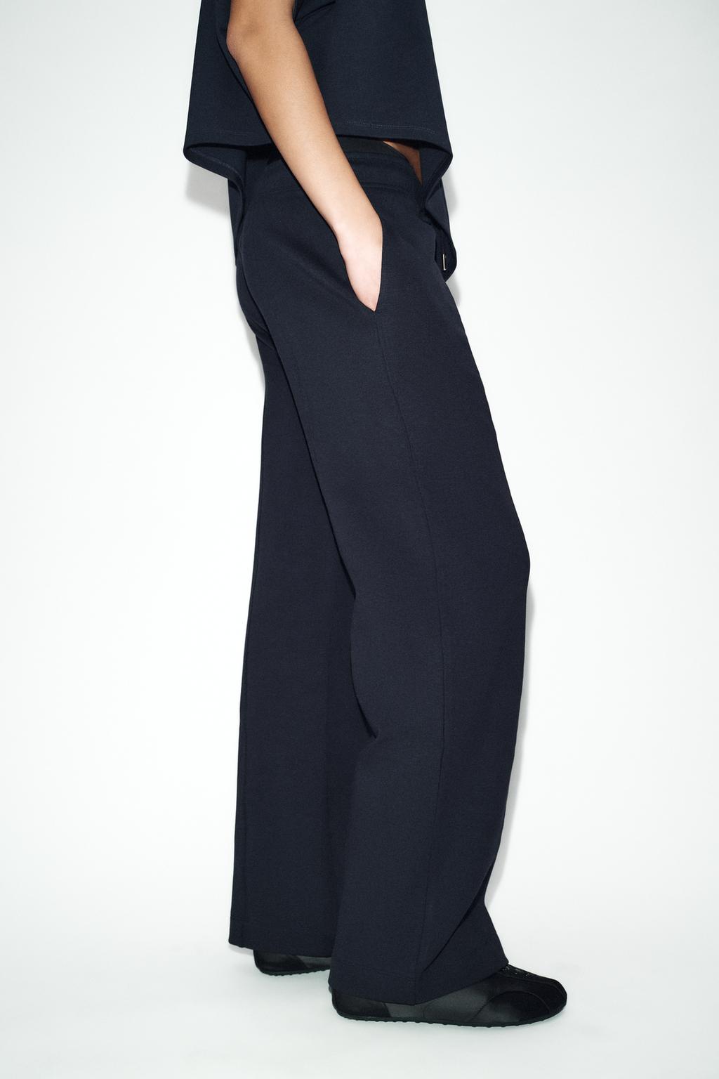 БРЮКИ ИЗ ИНТЕРЛОКА ПРЯМОГО КРОЯ