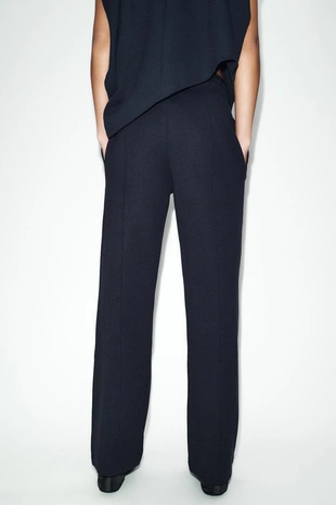 Брюки из интерлока прямого кроя- Заказать в России