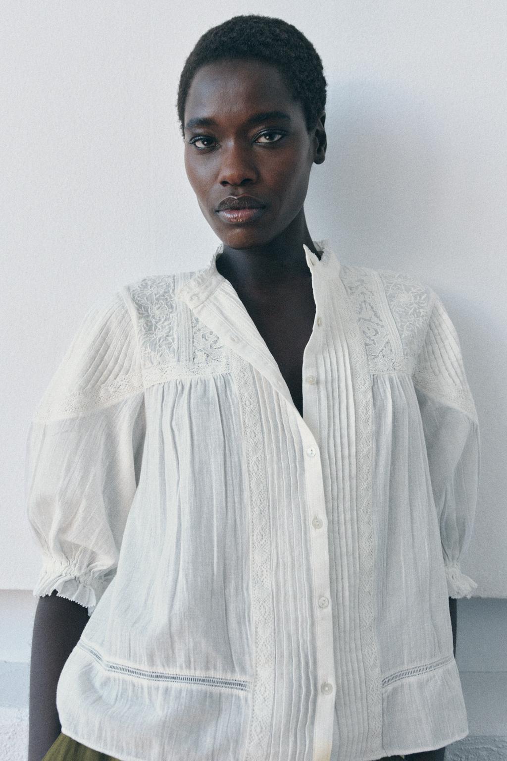 РОМАНТИЧЕСКАЯ РУБАШКА ИЗ ХЛОПКА — ZW COLLECTION