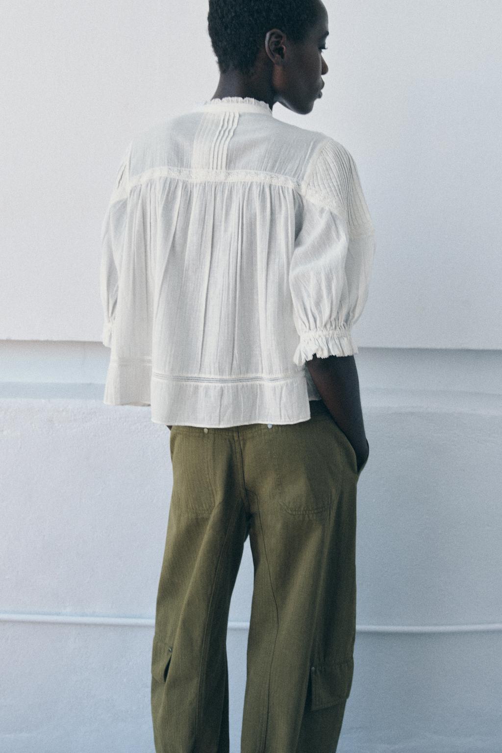 РОМАНТИЧЕСКАЯ РУБАШКА ИЗ ХЛОПКА — ZW COLLECTION