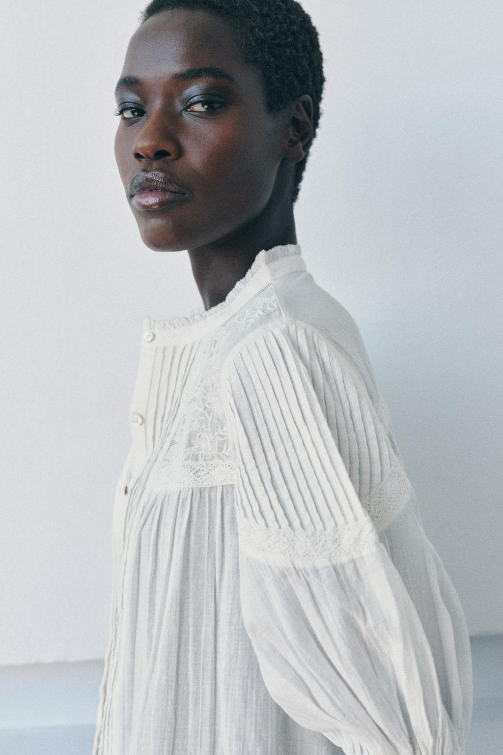 РОМАНТИЧЕСКАЯ РУБАШКА ИЗ ХЛОПКА — ZW COLLECTION