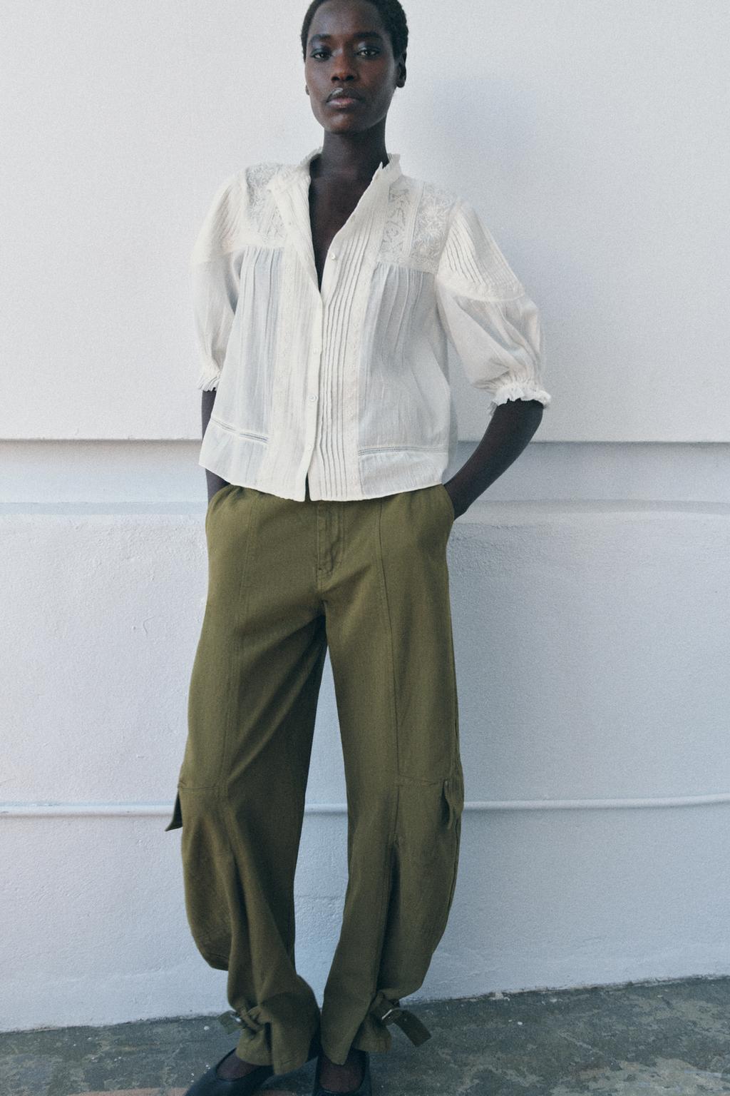 РОМАНТИЧЕСКАЯ РУБАШКА ИЗ ХЛОПКА — ZW COLLECTION