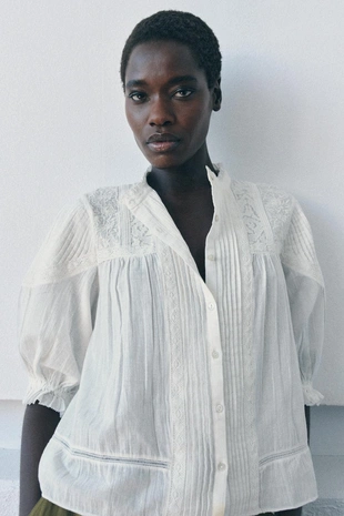 Романтическая рубашка из хлопка — ZW COLLECTION- Заказать в России