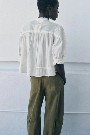 Романтическая рубашка из хлопка — ZW COLLECTION- Заказать в России