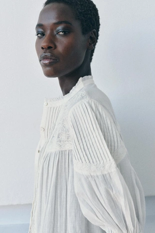 Романтическая рубашка из хлопка — ZW COLLECTION- Заказать в России