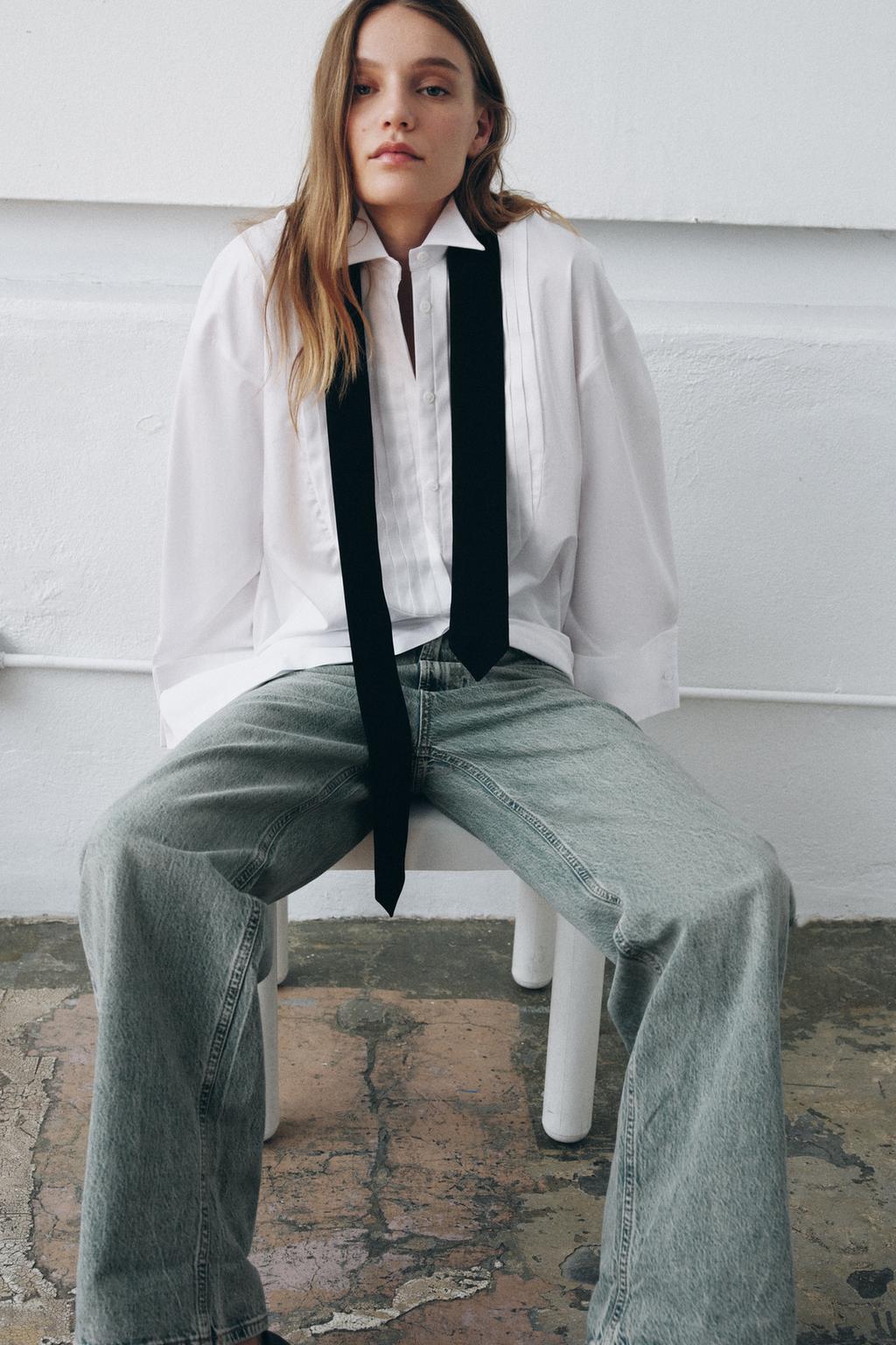 РУБАШКА ОВЕРСАЙЗ С ГАЛСТУКОМ ZW COLLECTION LIMITED EDITION