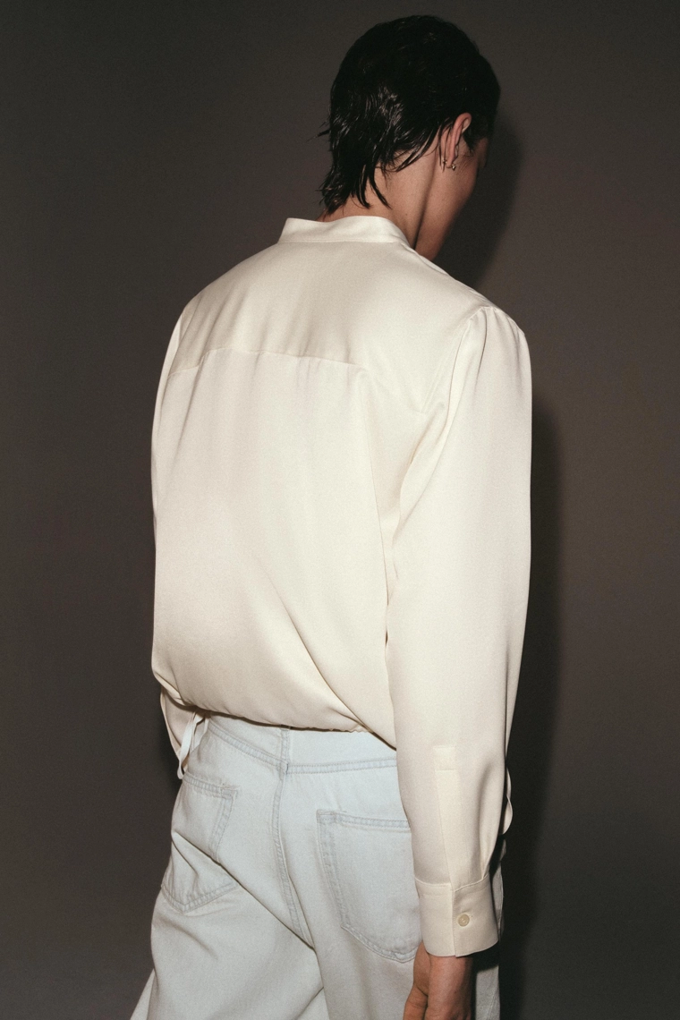 Блузка из атласа коллекции zara woman