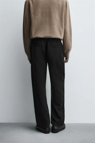 Текстурированные брюки свободного кроя