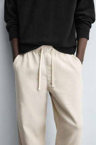 Джоггеры с высокой посадкой и структурой- Заказать в России