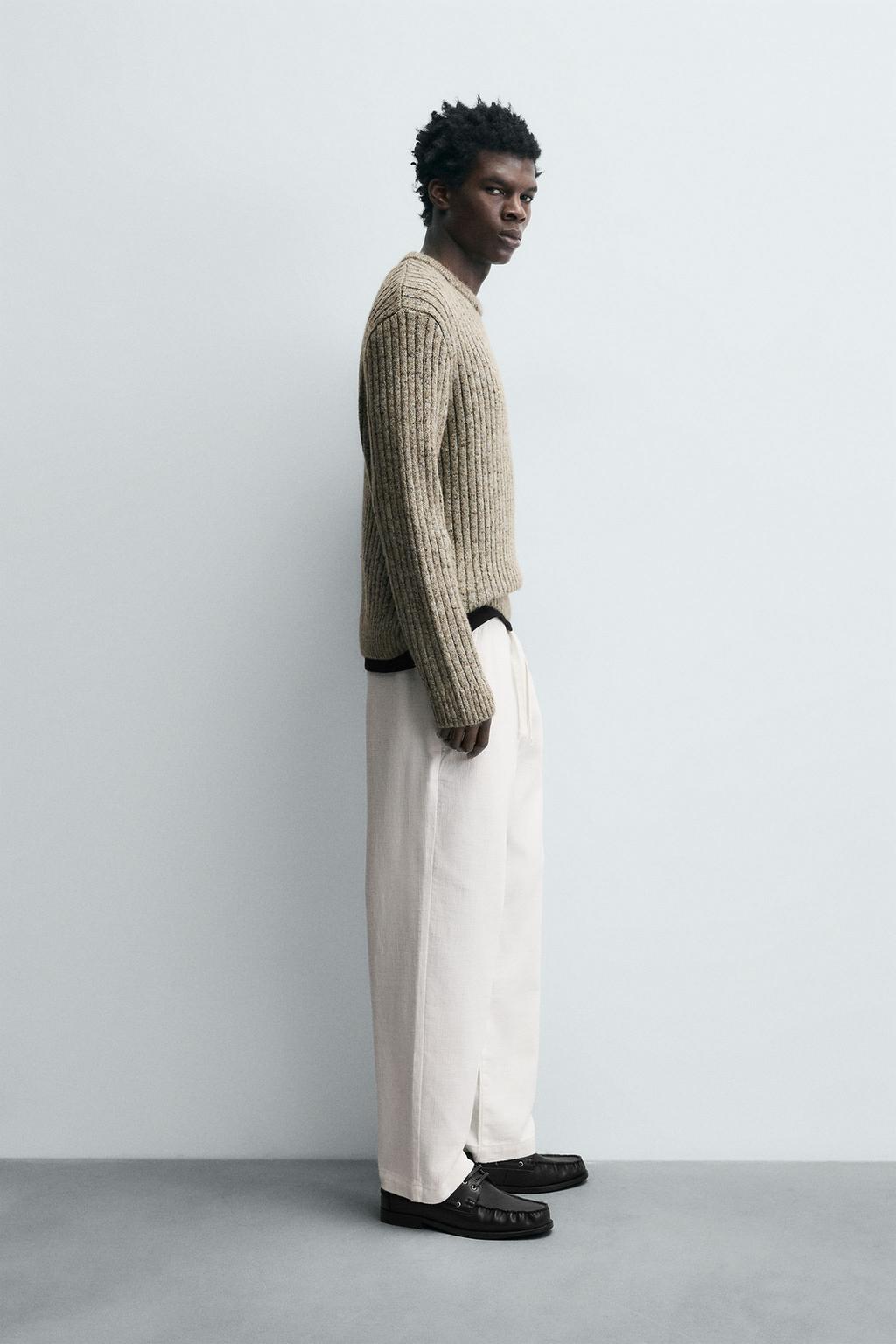 Текстурированные брюки свободного кроя