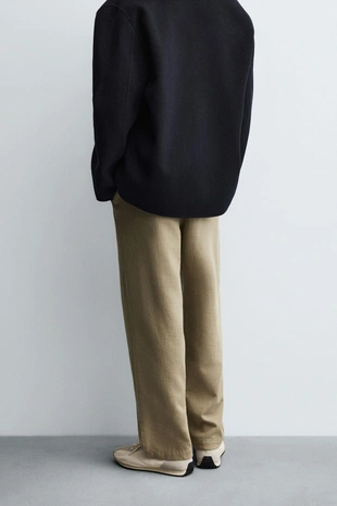 Текстурированные брюки свободного кроя